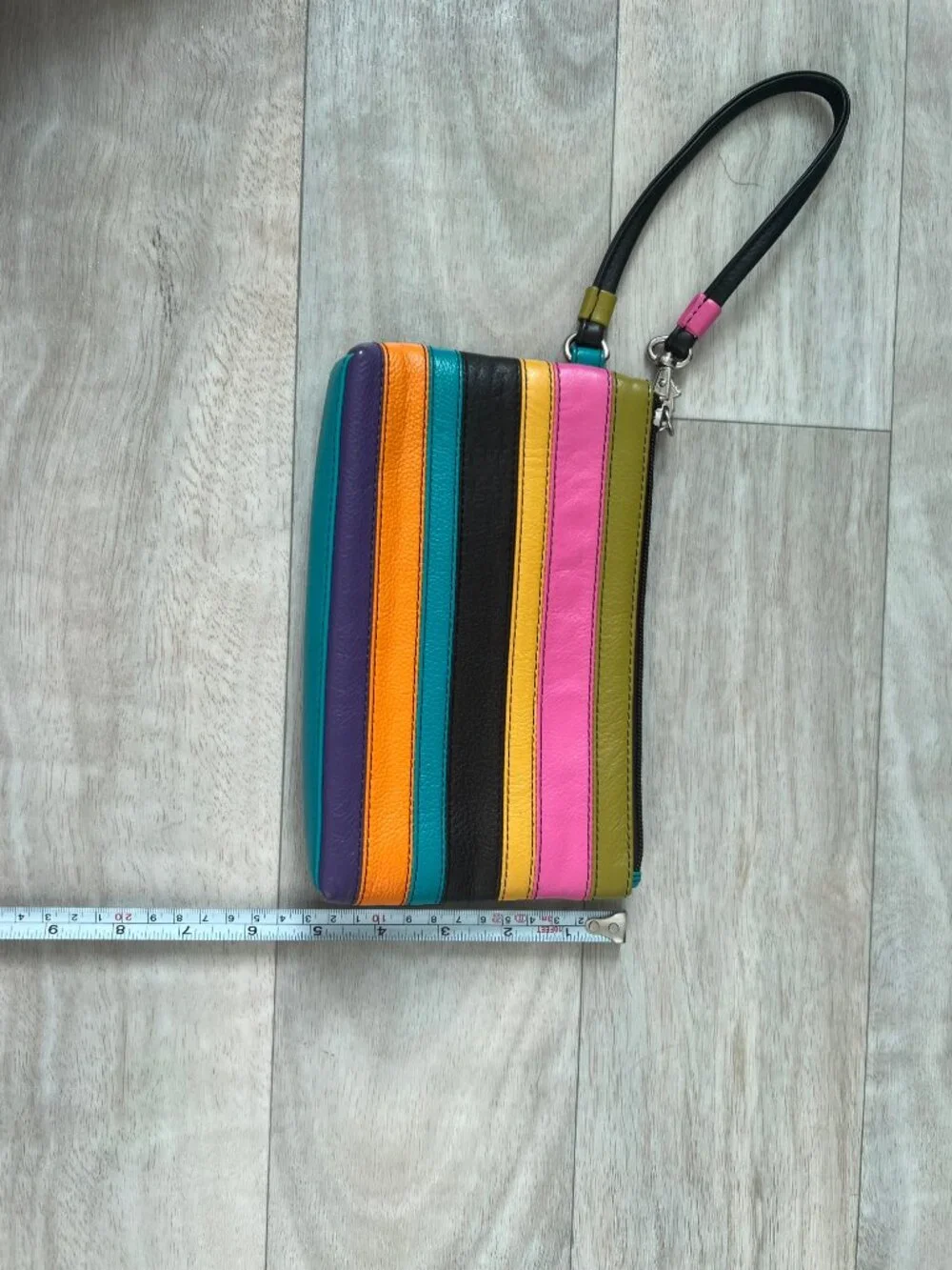 Handmade Colorful Leather Wristlet